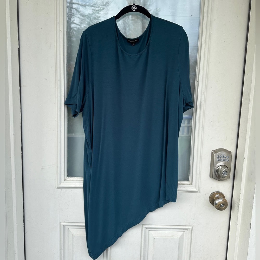 Universal Standard Liquid Jersey Teal Genevette Top (L 22-24)